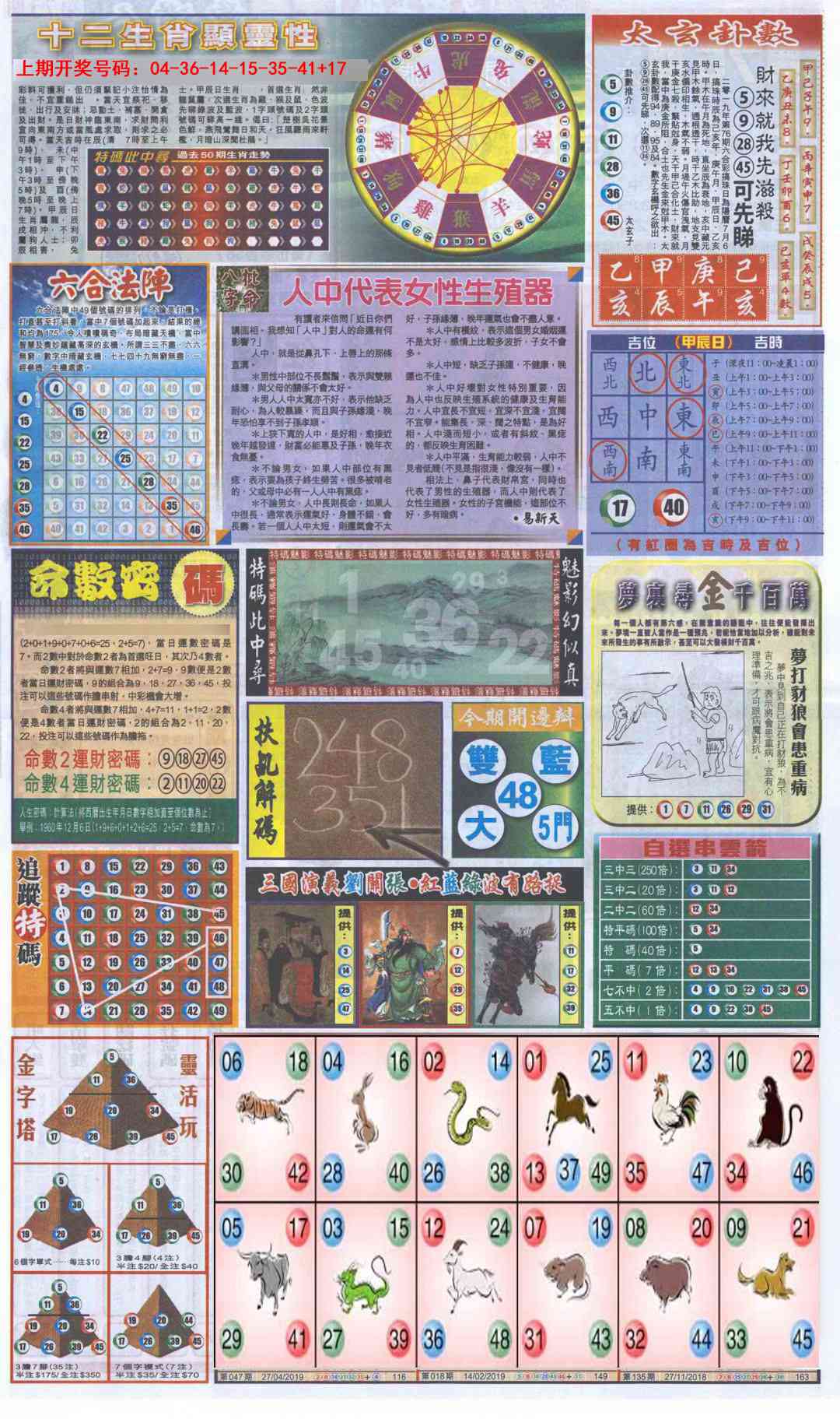 082期新报跑狗-2(背面)[图]